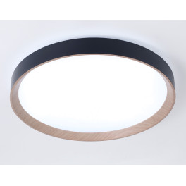 Потолочный светильник черный/светлое дерево IP20 60W D490*80 (ПДУ ИК) Ambrella light