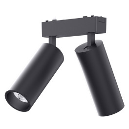 Светильник трековый 1ф магнит дим Smart-2 двойной Bridgelux 24В 18Вт 3000-6000К Чёрный 3гSignImpress