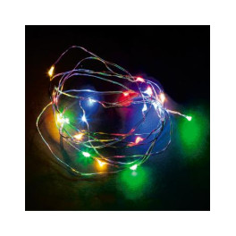 Гирлянда линейная CL576 Роса, статичная, 10м USB мультиколор , прозрачный шнур Feron