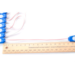 Модуль светодиодный 2 SMD 2835 1Вт 70Лм Синий (с линзой 160) 3M -1шт. SignImpress