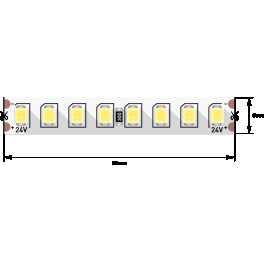 Лента светодиодная ПРО SMD2835 160LED/м 14,4Вт/м 24В IP20 Цвет:Холодный белый (1метр) SWG