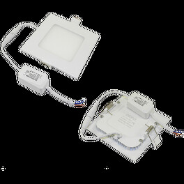 Светильник встраиваемый квадратный белый 6w 6000-6500K, металл 120 (105) mm IP20 Deko (распродажа)