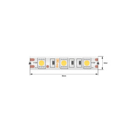 Лента светодиодная стандарт SMD5050 60LED/м 14,4Вт/м 12В IP65 Цвет:Желтый (1метр) 3М SWG