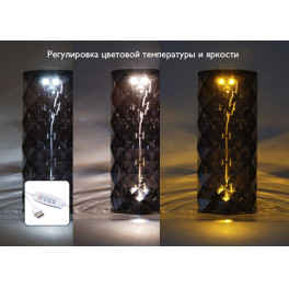 Светильник ФАZА CTL3-USB Настольный черный кристалл