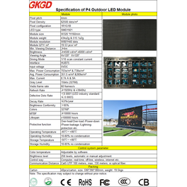 Модуль светодиодный Outdoor P4 SMD1921 RGB (320*160) GKGD