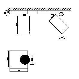 Крепление сменное М11 MINI VILLY, настенное поворотное накладное, цвет черный SWG