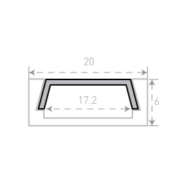 Профиль накладной алюминиевый SF-2006 (2м) (комплект) SWG