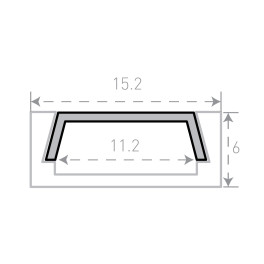 Профиль накладной алюминиевый SF-1506 (2м) (комплект) SWG