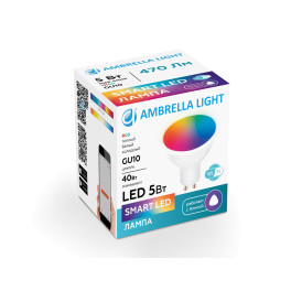 Светодиодная лампа Smart LED MR16 5W+RGB 3000K-6400K 220-240V 