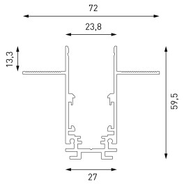 Шинопровод встраиваемый глубокий под гипсокартон, серия SY-LINK, Черный, IP20 SWG