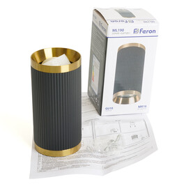 Светильник потолочный MR16 35W 230V черный + античное золото, ML190 Feron