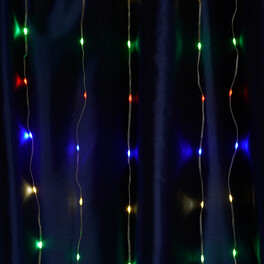 Гирлянда - занавес Водопад 230V 200 LED 2*2м, Мультиколор с контроллером, IP20 , сетевой шнур 3м в комплекте Feron