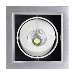 Светильник встраиваемый квадрат поворотный PSP- S 111 1*9W 4000K 24* GREY карданный IP 40 Jazzway