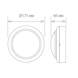 Светильник влагозащищенный круглый LTB07 LED 18W Imatra черный Elektrostandard (распродажа)