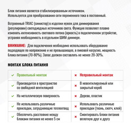Блок питания Триак ПРО диммируемый 200Вт 24В IP20 SignImpress