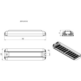 Светильник консольный ДКУ 07-260-40-Ш2 (260 Вт, до 41204 Лм, 11,5 кг) Ферекс