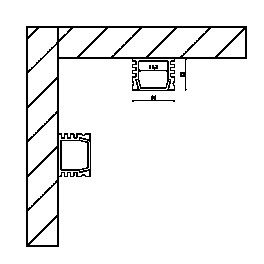 Профиль накладной алюминиевый SF-1612 (2м) (комплект) SWG