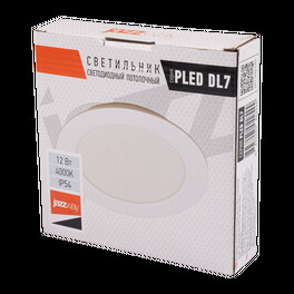 Cветильник светодиодный встраиваемый PLED DL7 12w 4000K WH IP54 Jazzway