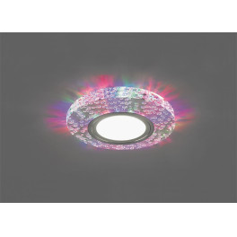 Светильник встраиваемый с разноцветной LED подсветкой CD953 потолочный MR16 G5.3, прозрачный Feron 