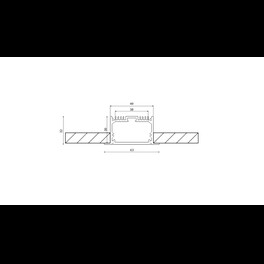 Встраиваемый алюминиевый профиль LE.6332-R SWG