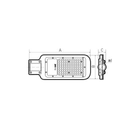 Светильник светодиодный консольный PSL 07 120w 5000K GR IP65 Jazzway 