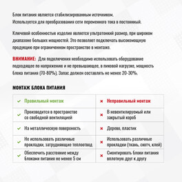 Блок питания ультратонкий 150Вт 24В IP20  SignImpress
