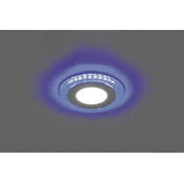 Светильник встраиваемый круглый AL2330 16W 1280Lm 4000K белый и подсветка синий Feron