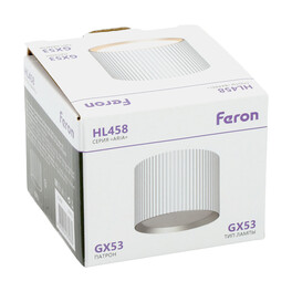 Светильник потолочный Barrel HL458 ARIA 12W, 230V, GX53, белый Feron