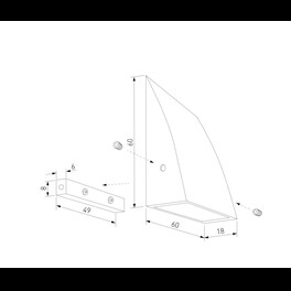 40159/LED 4000K / Светильник светодиодный Латунь / Подсветка для лестниц