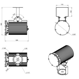Светодиодный светильник промышленный для высоких потолков ДСП 01-135-850-Д120 Ферекс (распродажа)