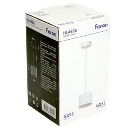 Светильник потолочный на подвесе GX53 12W 230V, белый HL4588 Feron