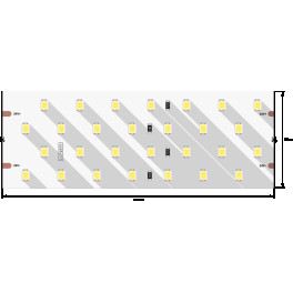 Лента светодиодная LUX2835 280LED/м 26Вт/м 24В IP33 Цвет:Нейтральный белый (4000K) (1метр) SWG