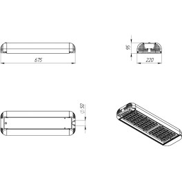 Светильник консольный ДКУ 07-170-850-Д120 (170 Вт, до 24400 Лм, 9,5 кг) Ферекс