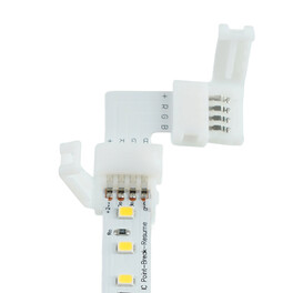 Комплект L коннекторов с соединителем для светодиодной ленты RGB (10мм), LD186 FERON