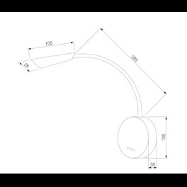 Stem 40120/LED Светильник настенный светодиодный черный