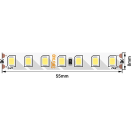 Лента светодиодная ПРО SMD2835 126LED/м 13Вт/м 24В IP20 Цвет: Нейтральный (1метр) SWG
