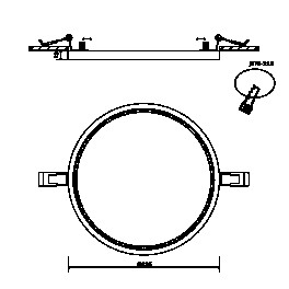 Светильник встраиваемый ультратонкий KH-RC-R225-24-NW белый 24Вт IP20 Нейтральный белый(4000К) SWG