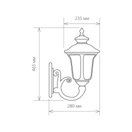Светильник настенный декоративный Е27 60W Carina U махаон Elektrostandard (распродажа)