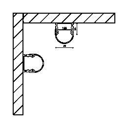Профиль накладной алюминиевый с полукруглым экраном ROUND SF-2121-RD (2м) (комплект) SWG