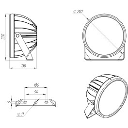 Светильник светодиодный FHB 08-90-850-C120 (90 Вт, до 12804 Лм, 3,2 кг) Ферекс