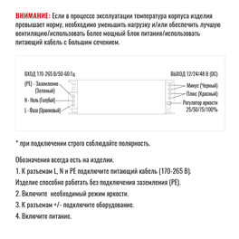 Блок питания ПРО регулятор яркости 600Вт 24В IP20 SignImpress