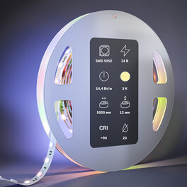 Светодиодная лента Ultra 24В 5050 14,4Вт/м RGB+W 3000К 5м IP 20 Maytoni