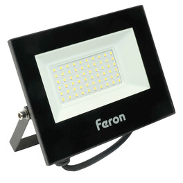 Прожектор светодиодный 2835 SMD 50W 6400K IP65 AC/DC 12-48V/50Hz, черный , LL-97 Feron