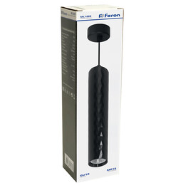 Светильник потолочный на подвесе MR16 35W, 230V, GU10, чёрный D55*H200 ML1888 Feron