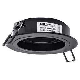 Светильник встраиваемый поворотный GU5.3 (MR16) круг 010107 Чёрный SignImpress