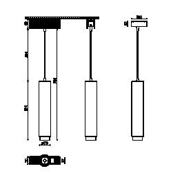 Светильник трековый подвесной SY 20W Черный 4000К  SY-601242-BL-20-NW SWG