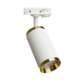 Светильник AL174 трековый однофазный на шинопровод под лампу GU10, белый античное золото Feron