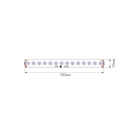 Лента светодиодная DOT 140 LED/м, 11,52 Вт/м, 24В, IP20, Цвет: RGB SPI (1м.) SWG 