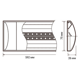 Светильник светодиодный накладной PPO-03 600 20W 6500K AL IP40 Jazzway