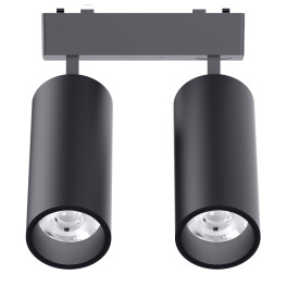 Светильник трековый 1ф магнит дим Smart-2 двойной Bridgelux 24В 18Вт 3000-6000К Чёрный 3гSignImpress